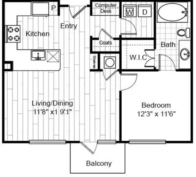 Virage Luxury Rise Apartments Houston FloorPlan 9