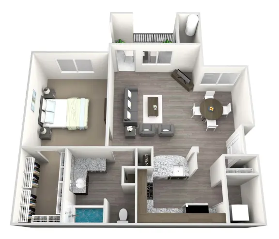 Westlake Residential Rise Apartments Houston FloorPlan 2