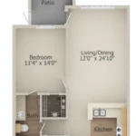 Westmount at Eldridge Rise apartments Houston Floor plan 1