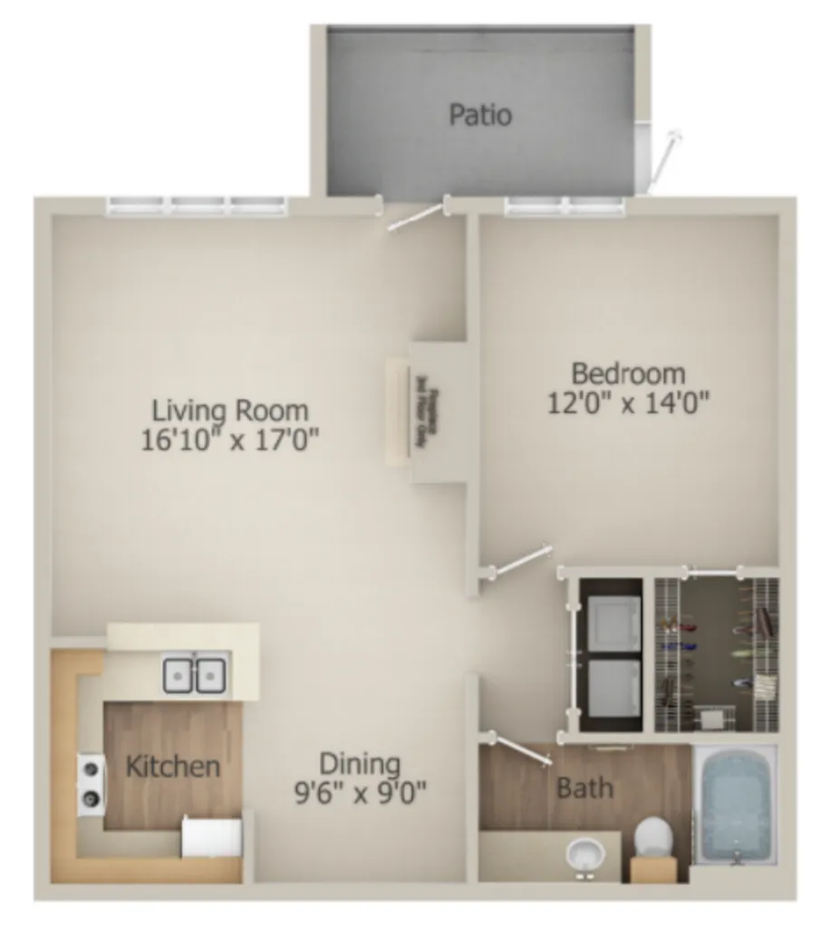 Westmount at Eldridge Rise apartments Houston Floor plan 2