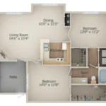 Westmount at Eldridge Rise apartments Houston Floor plan 3