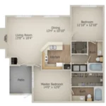 Westmount at Eldridge Rise apartments Houston Floor plan 4