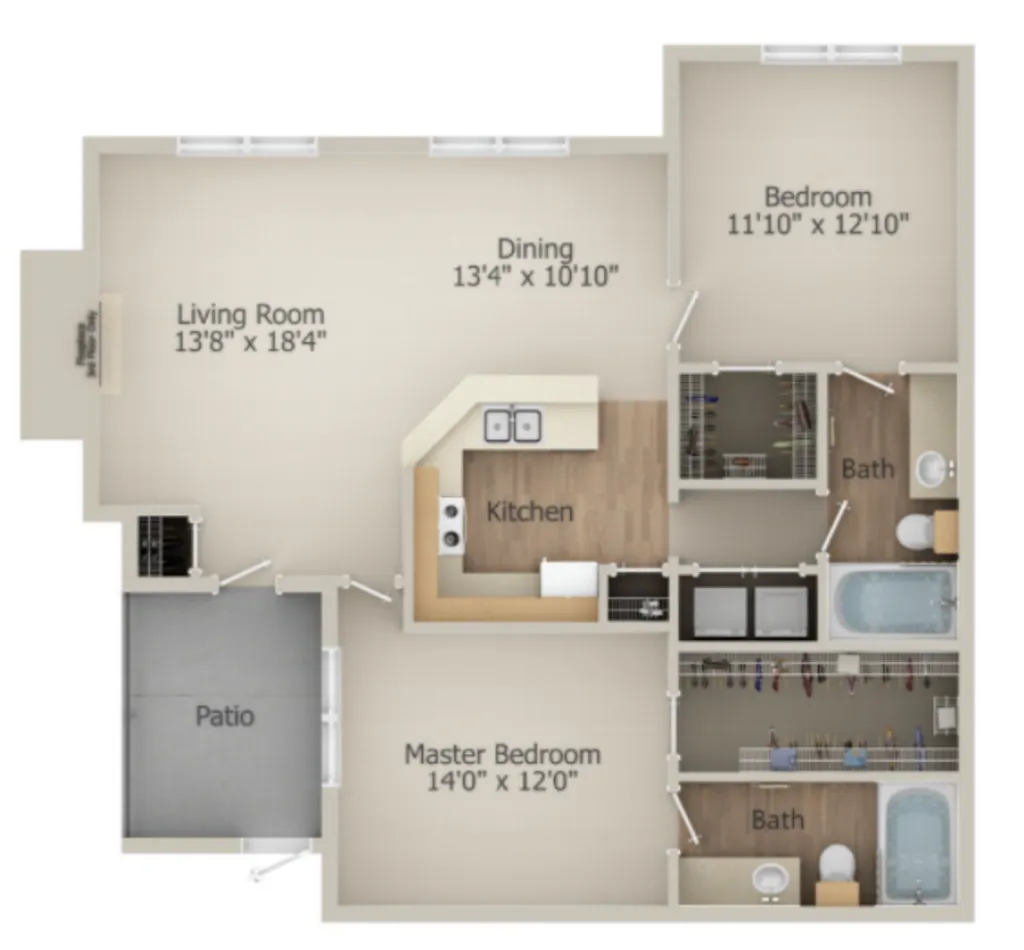 Westmount at Eldridge Rise apartments Houston Floor plan 4