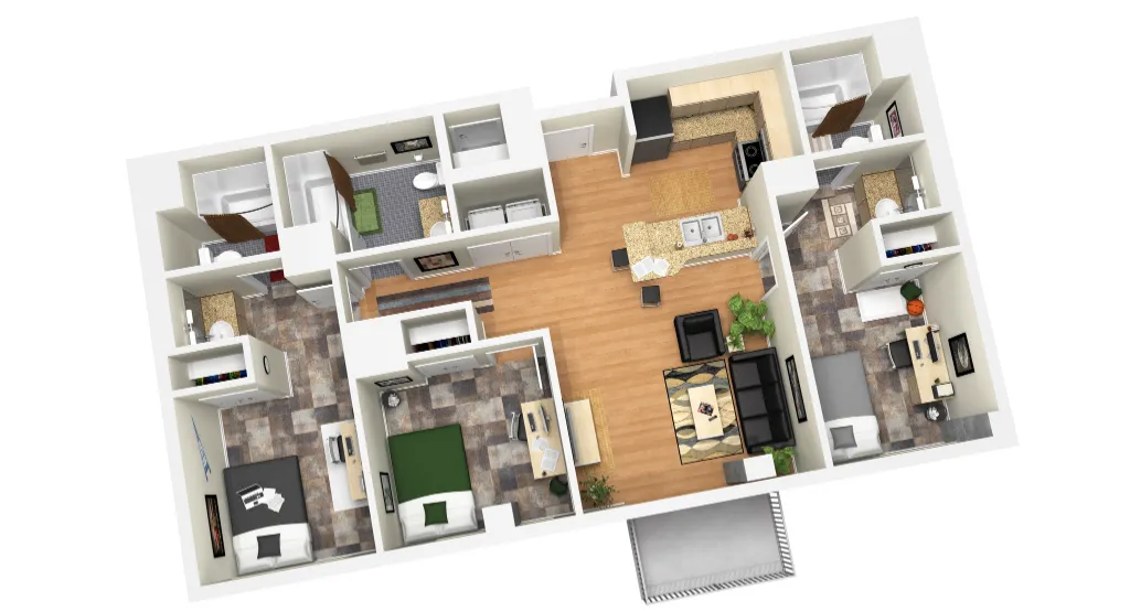 2400 Nueces Rise apartments Austin Floor plan 4