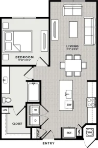 32Hundred Windsor Rise apartments Dallas Floor plan 1