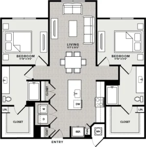 32Hundred Windsor Rise apartments Dallas Floor plan 2