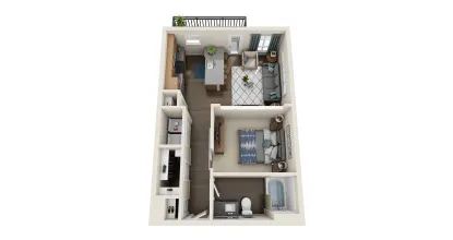 801 LasCo Rise apartments Dallas Floor plan 1