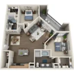 801 LasCo Rise apartments Dallas Floor plan 11