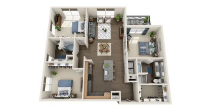 801 LasCo Rise apartments Dallas Floor plan 14