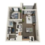 801 LasCo Rise apartments Dallas Floor plan 2