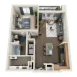 801 LasCo Rise apartments Dallas Floor plan 3