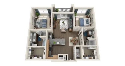 801 LasCo Rise apartments Dallas Floor plan 8