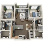 801 LasCo Rise apartments Dallas Floor plan 9
