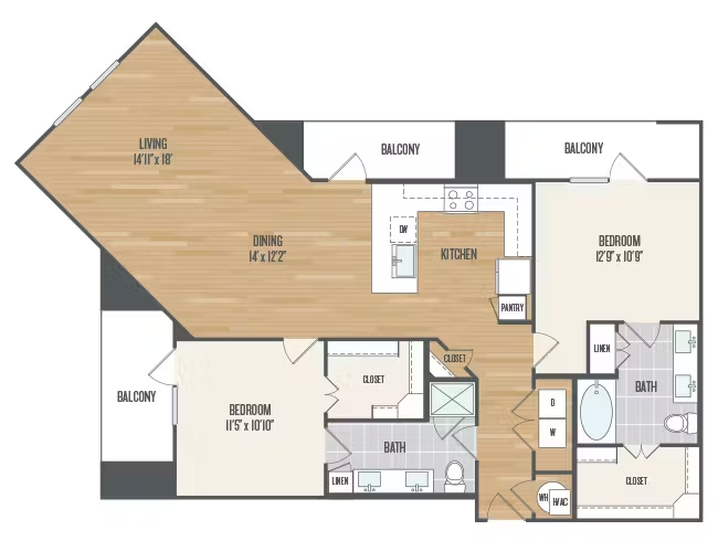 AMLI Grapevine Rise apartments Dallas Floor plan 24