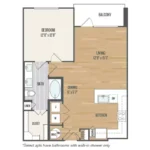 AMLI Grapevine Rise apartments Dallas Floor plan 3
