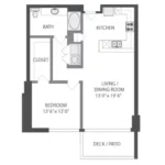 AMLI on 2nd Street Rise apartments Austin Floor plan 4