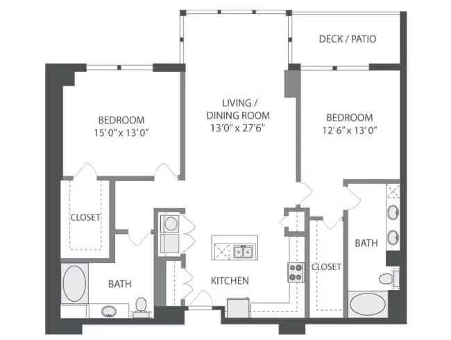AMLI on 2nd Street Rise apartments Austin Floor plan 7