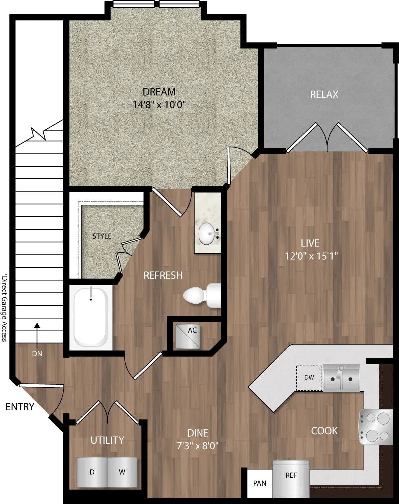 Alaqua at Frisco Rise apartments Dallas Floor plan 3