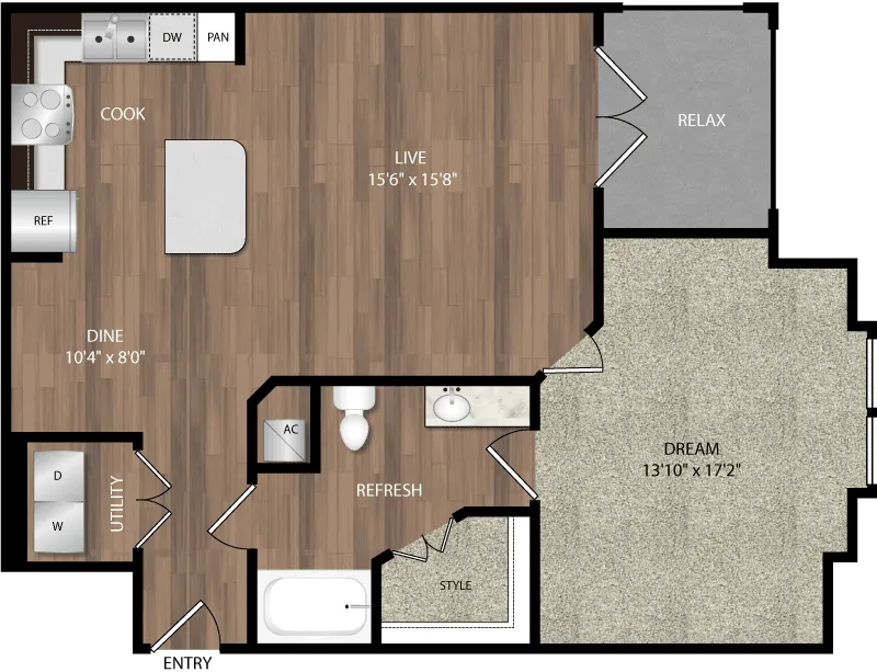 Alaqua at Frisco Rise apartments Dallas Floor plan 5