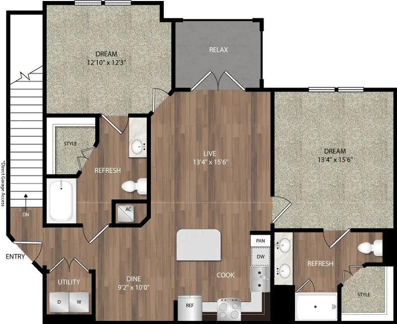 Alaqua at Frisco Rise apartments Dallas Floor plan 7