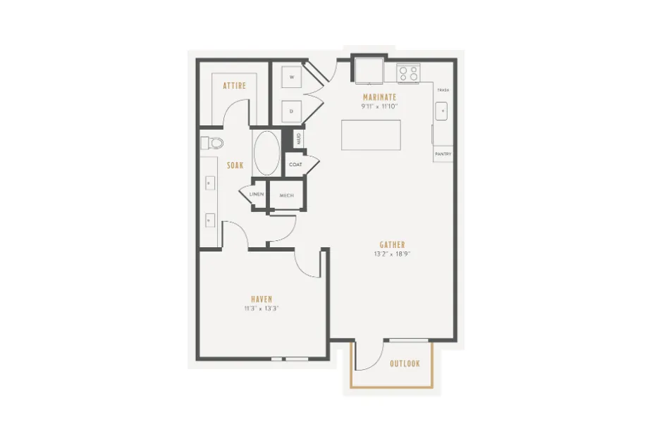 Alexan Lower Greenville Rise apartments Dallas Floor plan 14