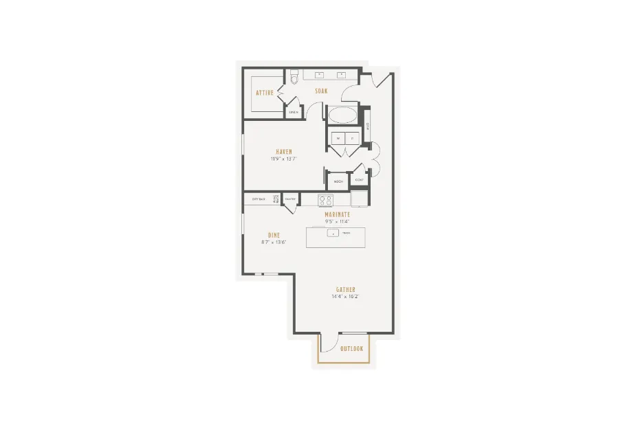 Alexan Lower Greenville Rise apartments Dallas Floor plan 23