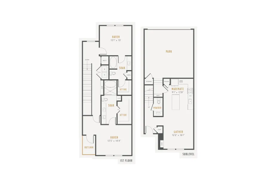 Alexan Lower Greenville Rise apartments Dallas Floor plan 34
