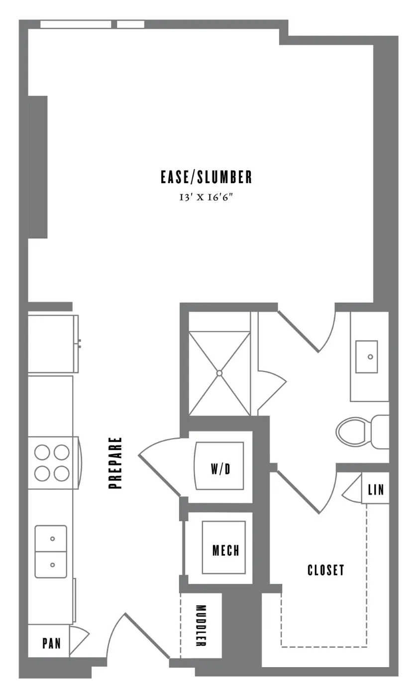 Alexan Waterloo Rise apartments Austin Floor plan 1