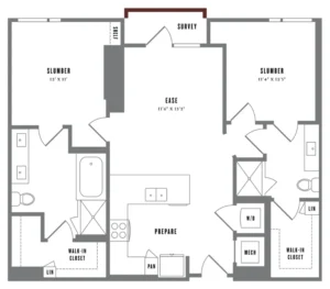 Alexan Waterloo Rise apartments Austin Floor plan 10