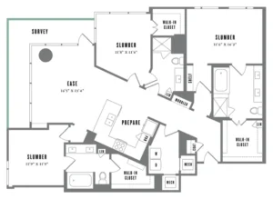 Alexan Waterloo Rise apartments Austin Floor plan 15