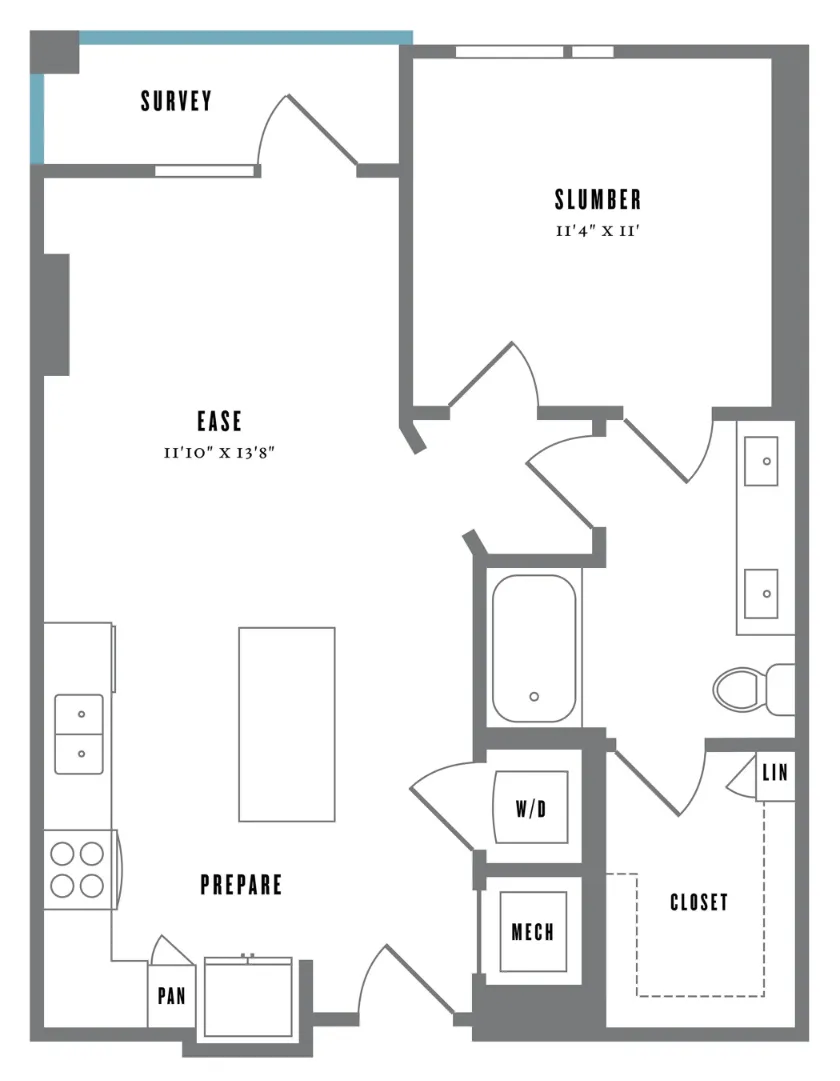 Alexan Waterloo Rise apartments Austin Floor plan 3