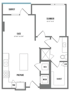 Alexan Waterloo Rise apartments Austin Floor plan 5