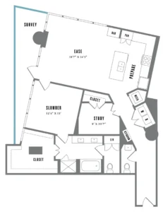 Alexan Waterloo Rise apartments Austin Floor plan 8