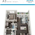 Alma Hub 121 Rise apartments Dallas Floor plan 4