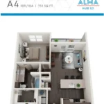 Alma Hub 121 Rise apartments Dallas Floor plan 5