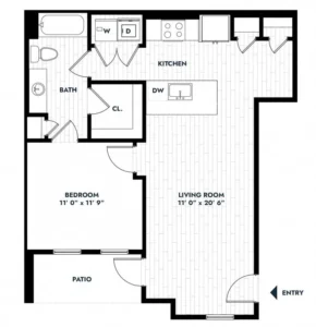 Alta Sergeant Rise apartments Houston Floor plan 1