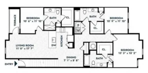 Alta Sergeant Rise apartments Houston Floor plan 10