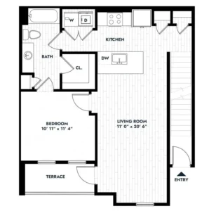 Alta Sergeant Rise apartments Houston Floor plan 3