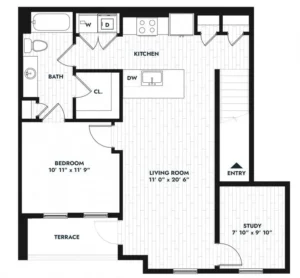 Alta Sergeant Rise apartments Houston Floor plan 4