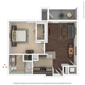 Apex at Royal Oaks Rise apartments Houston Floor plan 1