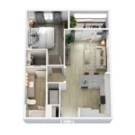 Arden at Midtown GP Rise apartments Dallas Floor plan 1