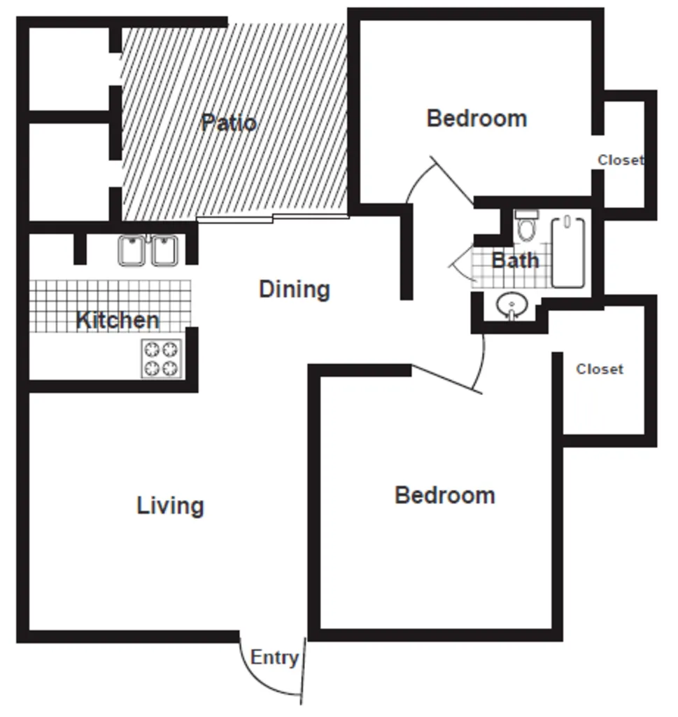 Ashford Casa Serena Rise apartments Houston Floor plan 2