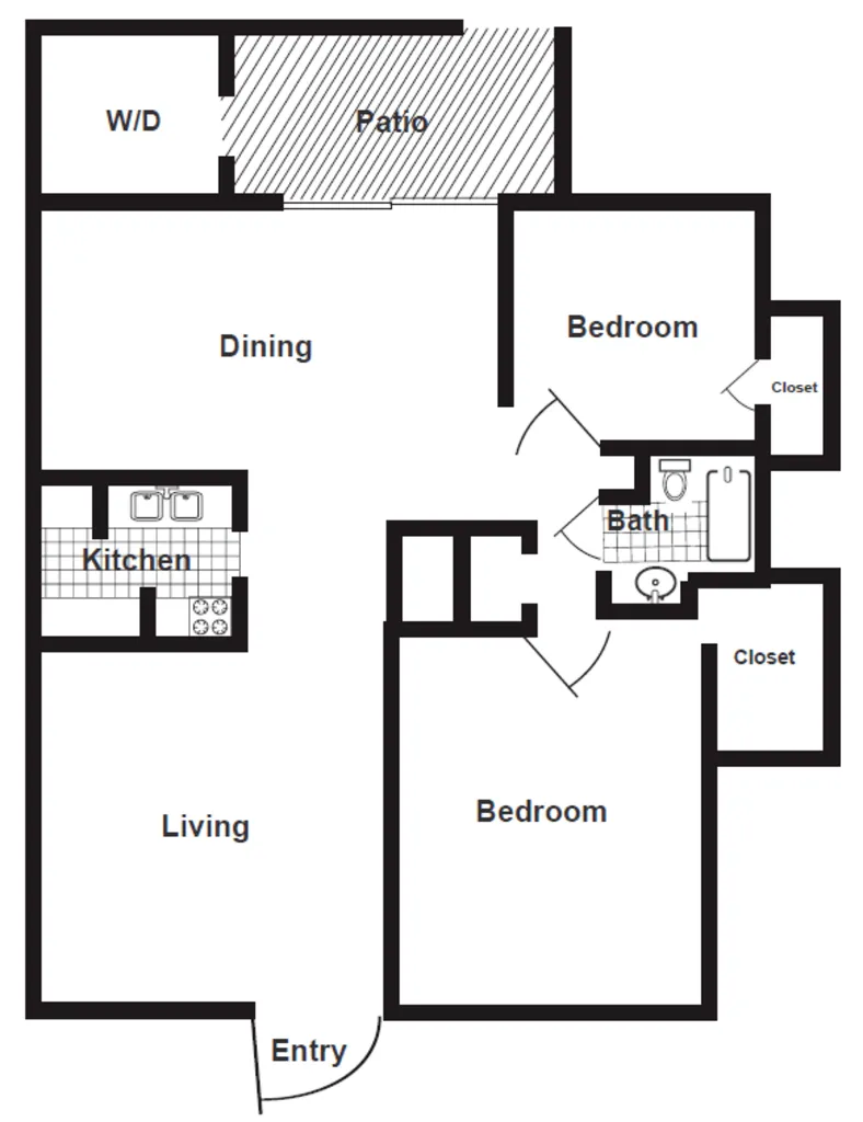 Ashford Casa Serena Rise apartments Houston Floor plan 3