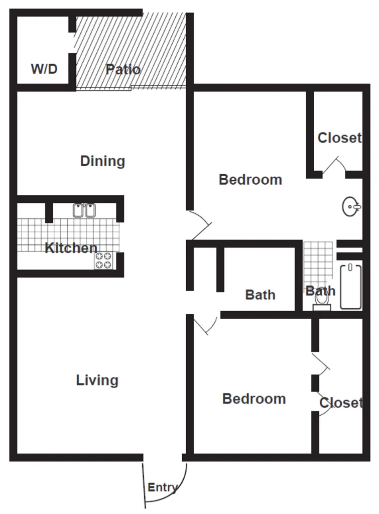 Ashford Casa Serena Rise apartments Houston Floor plan 5