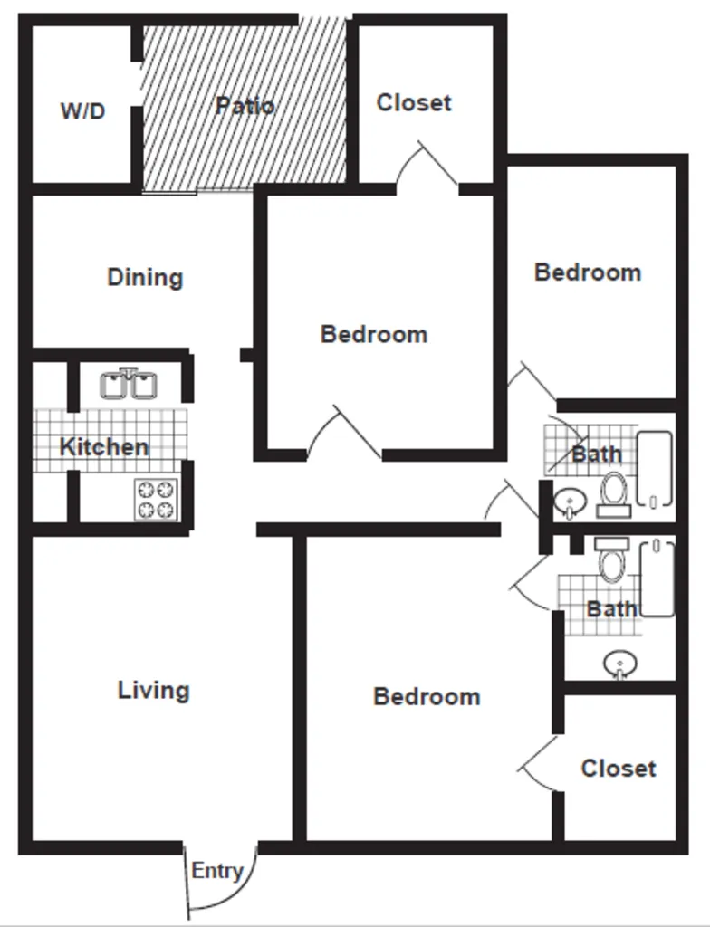 Ashford Casa Serena Rise apartments Houston Floor plan 6