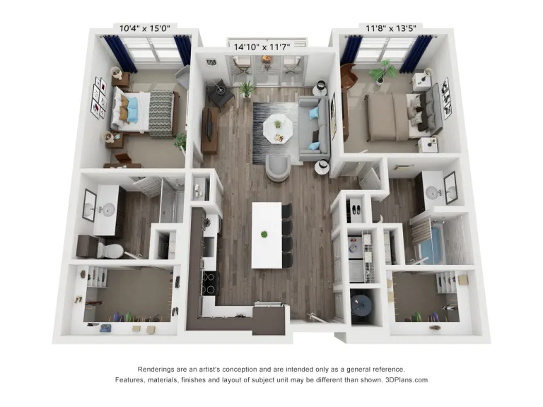 Aspen at Mercer Crossing Rise apartments Dallas Floor plan 14