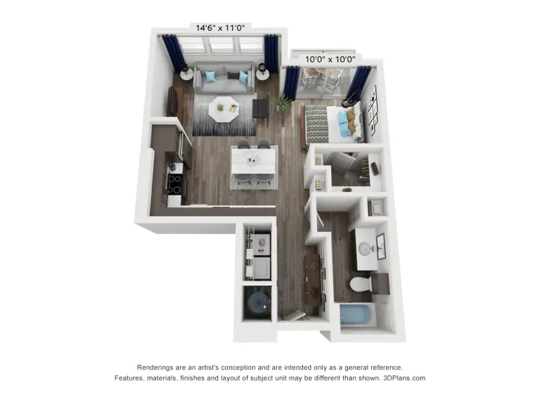 Aspen at Mercer Crossing Rise apartments Dallas Floor plan 2