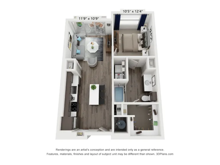 Aspen at Mercer Crossing Rise apartments Dallas Floor plan 3