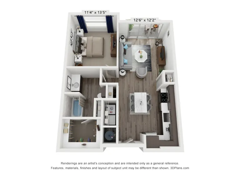 Aspen at Mercer Crossing Rise apartments Dallas Floor plan 5