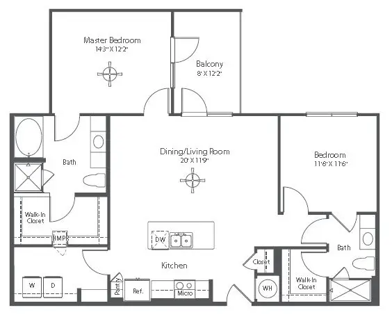 Astor Tanglewood Rise Apartments Houston FloorPlan 20